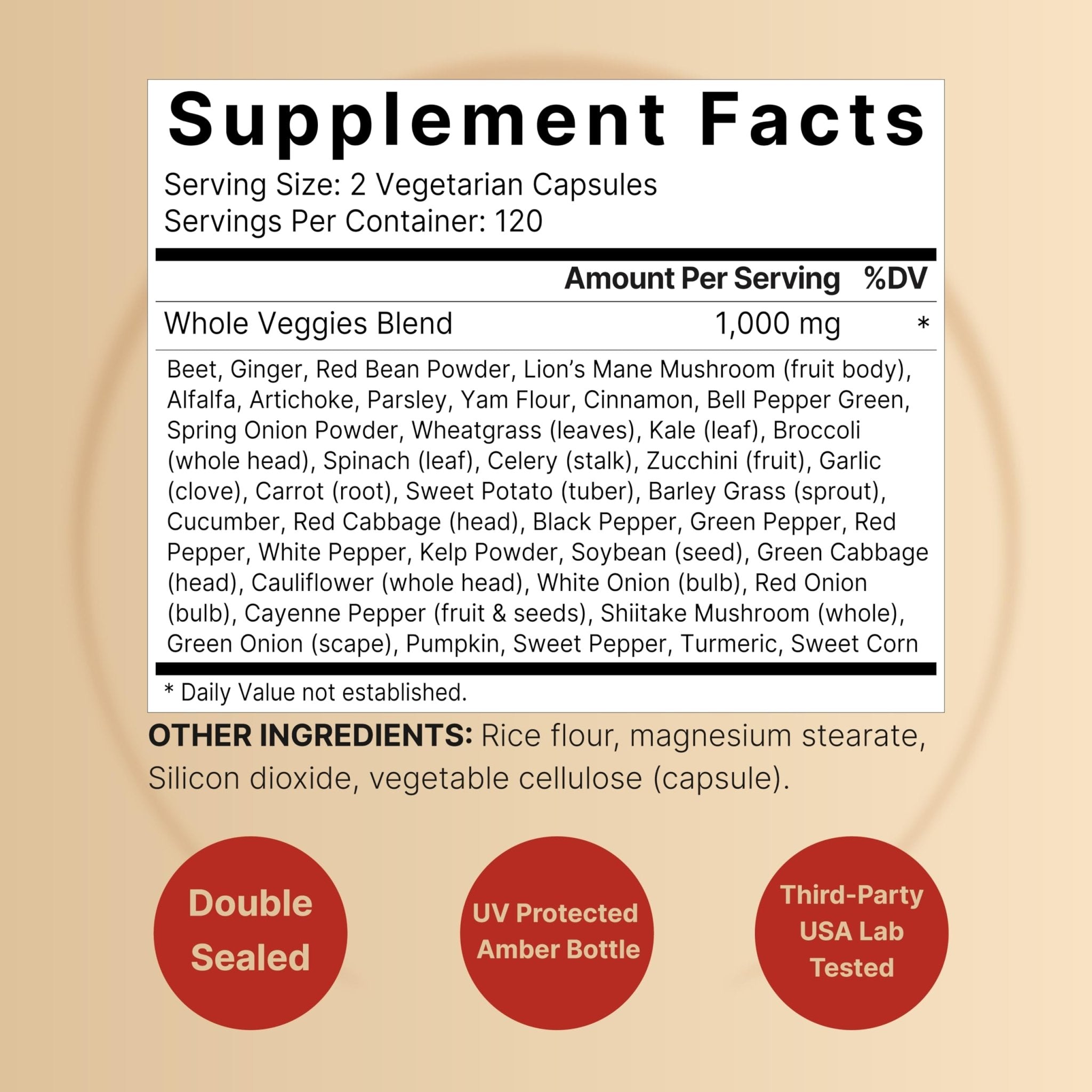 Fruit and Veggies Supplement – 480 Total Vegetarian Capsules | Balance of Natural 40 Whole Fruits & Veggies Blend | Fresh Superfood Formula with Vitamins and Minerals – Non-GMO - TrustMedUSA