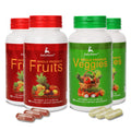 Fruit and Veggies Supplement Ingredients Natural – 4 Bottles 360 Total Vegetarian Capsules | Balance of Natural 16+18 Whole Fruits & Veggies Blend | Fresh Superfood Formula with Vitamins and Minerals - TrustMedUSA