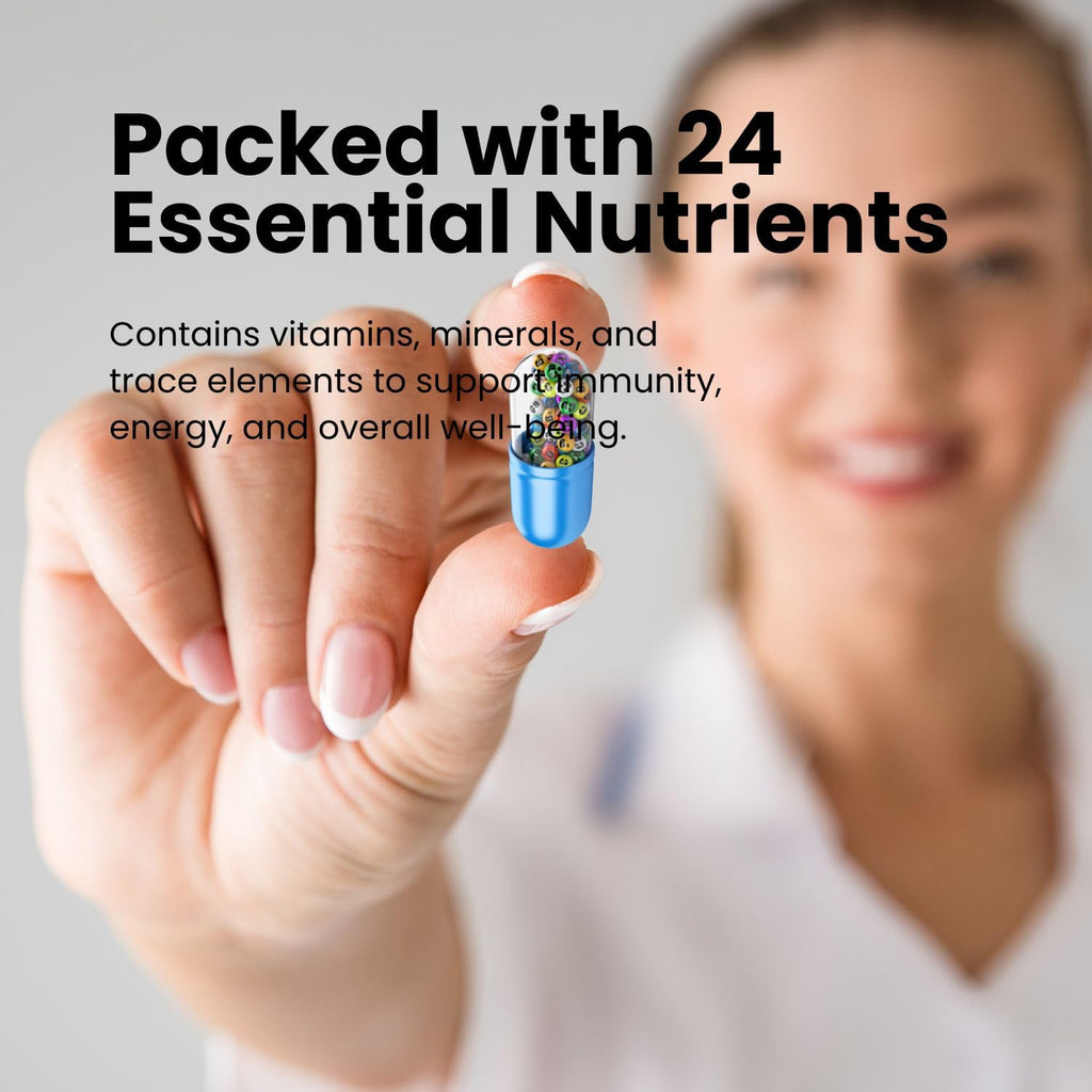 Fruits and Veggies Supplement, 36 Fruits & Vegetables with 24 Essential Vitamins, Minerals & Trace Elements,High in Fiber for Digestion & Constipation Relief,Daily Nutritional Support,120 Capsules - TrustMedUSA
