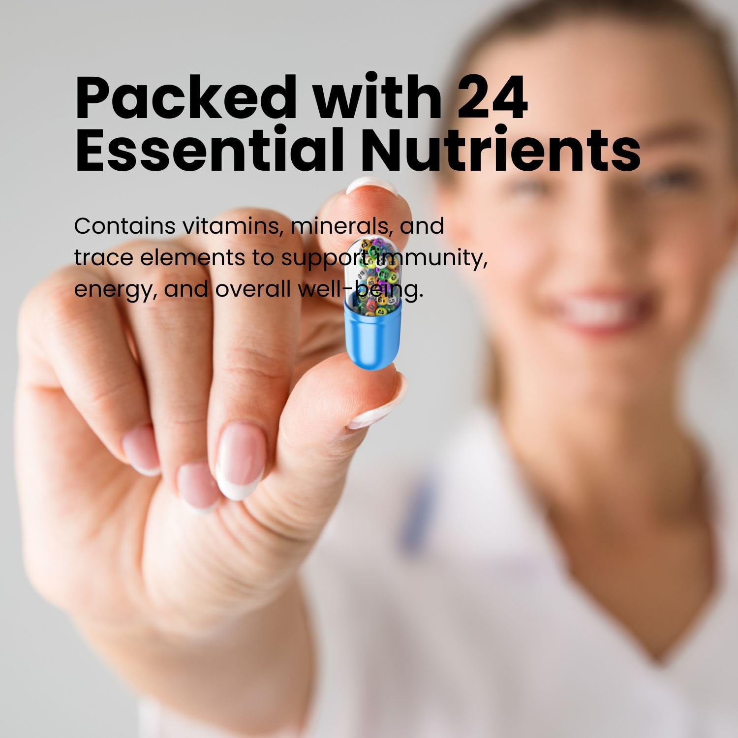 Fruits and Veggies Supplement, 36 Fruits & Vegetables with 24 Essential Vitamins, Minerals & Trace Elements,High in Fiber for Digestion & Constipation Relief,Daily Nutritional Support,120 Capsules - TrustMedUSA
