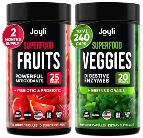 Fruits and Veggies Supplement - High Fiber Supplement for Immunity, Gut & Energy - TrustMedUSA