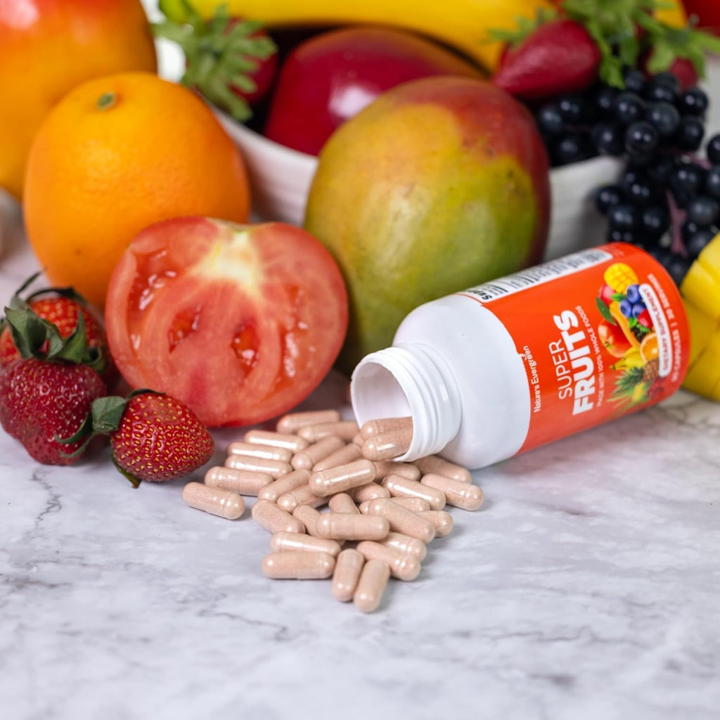 Fruits and Veggies Supplement - Nature Fruits and Vegetables Supplements - Vegan, Non GMO, Soy Free, Superfood Vitamins & Minerals Nutritional Balance - (Total 180 Capsules - Pack of 2) Made in USA - TrustMedUSA