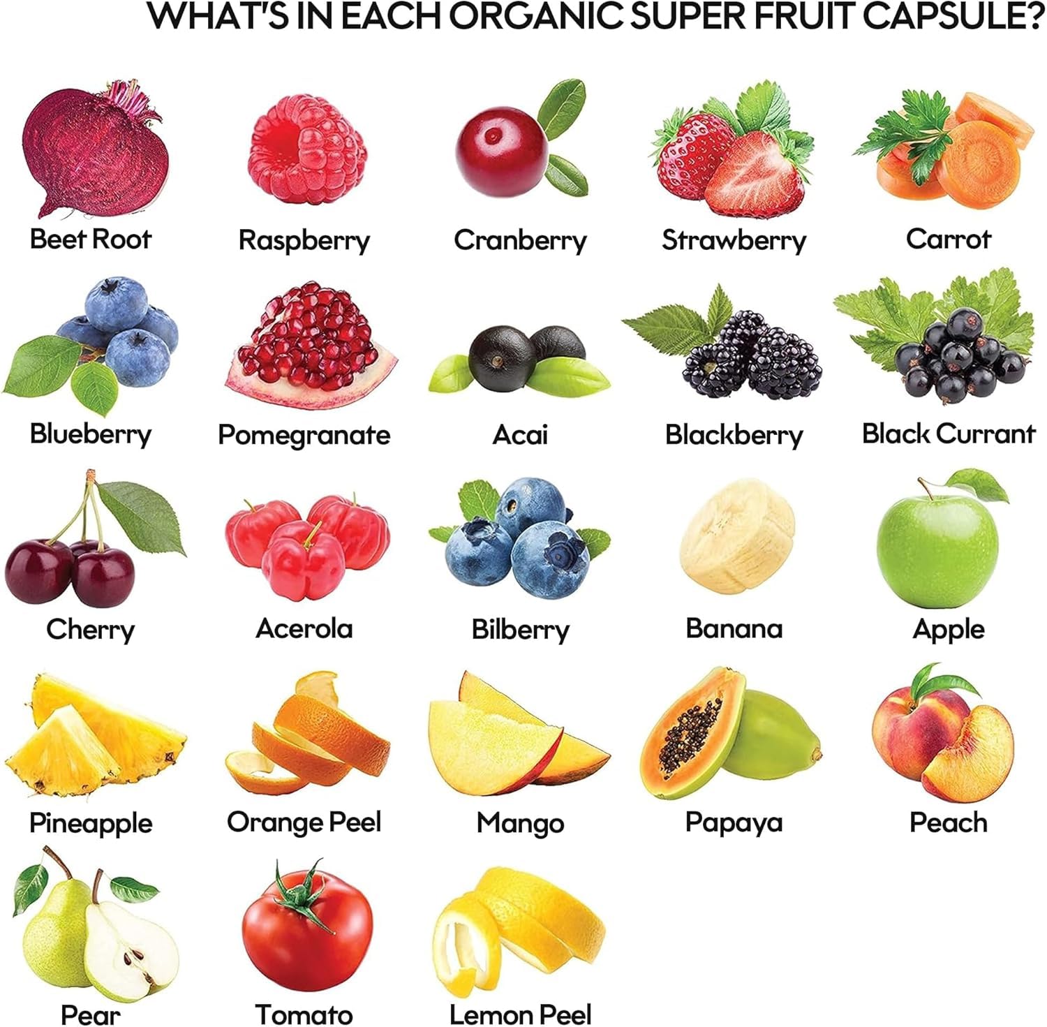 Fruits and Veggies Supplement Powerfull Blend of 39 Whole Fruits and Veggies, Fills Nutritional Gaps, Get Energy, Well-being. USA Made Non-GMO/Vegan/Gluten Free. Packaging May Vary (60 Day Supply) - TrustMedUSA