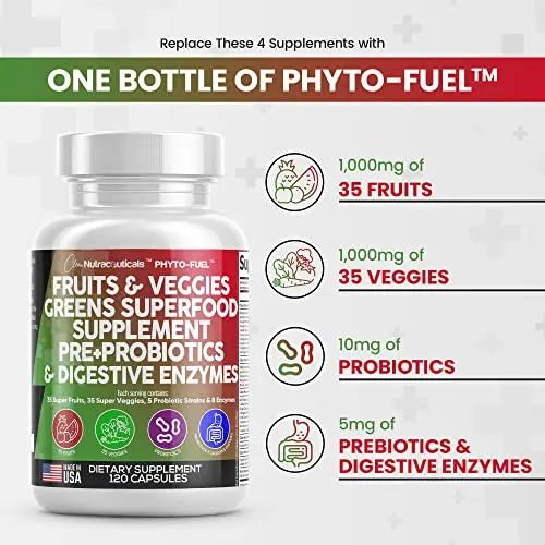 Fruits and Veggies Supplement Reds & Green Superfood - A Natural Balan - TrustMedUSA