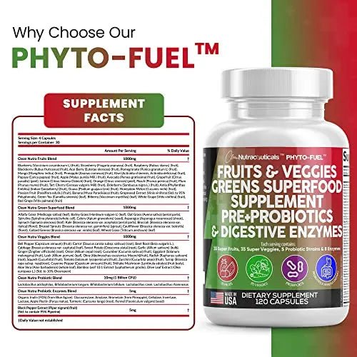 Fruits and Veggies Supplement Reds & Green Superfood - A Natural Balan - TrustMedUSA