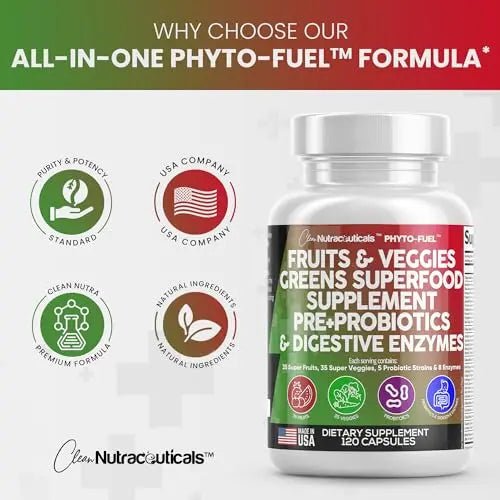 Fruits and Veggies Supplement Reds & Green Superfood - A Natural Balan - TrustMedUSA