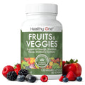 Fruits & Veggies Formula - 27 Premium Whole Foods - Organic Ingredients - Equals 3 Servings of Fruits & Vegetables - Improve Energy, Focus & Immune Function - Fiber - Antioxidants - 120ct (60 Serv) - TrustMedUSA