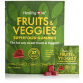 Fruits & Veggies Sugar-Free Gummies - 27 Whole Foods - Equals 3 Servings of Fruits & Vegetables - Improve Energy, Focus & Immune Function - Fiber - Antioxidants - Organic Ingredients - 14 Packets - TrustMedUSA