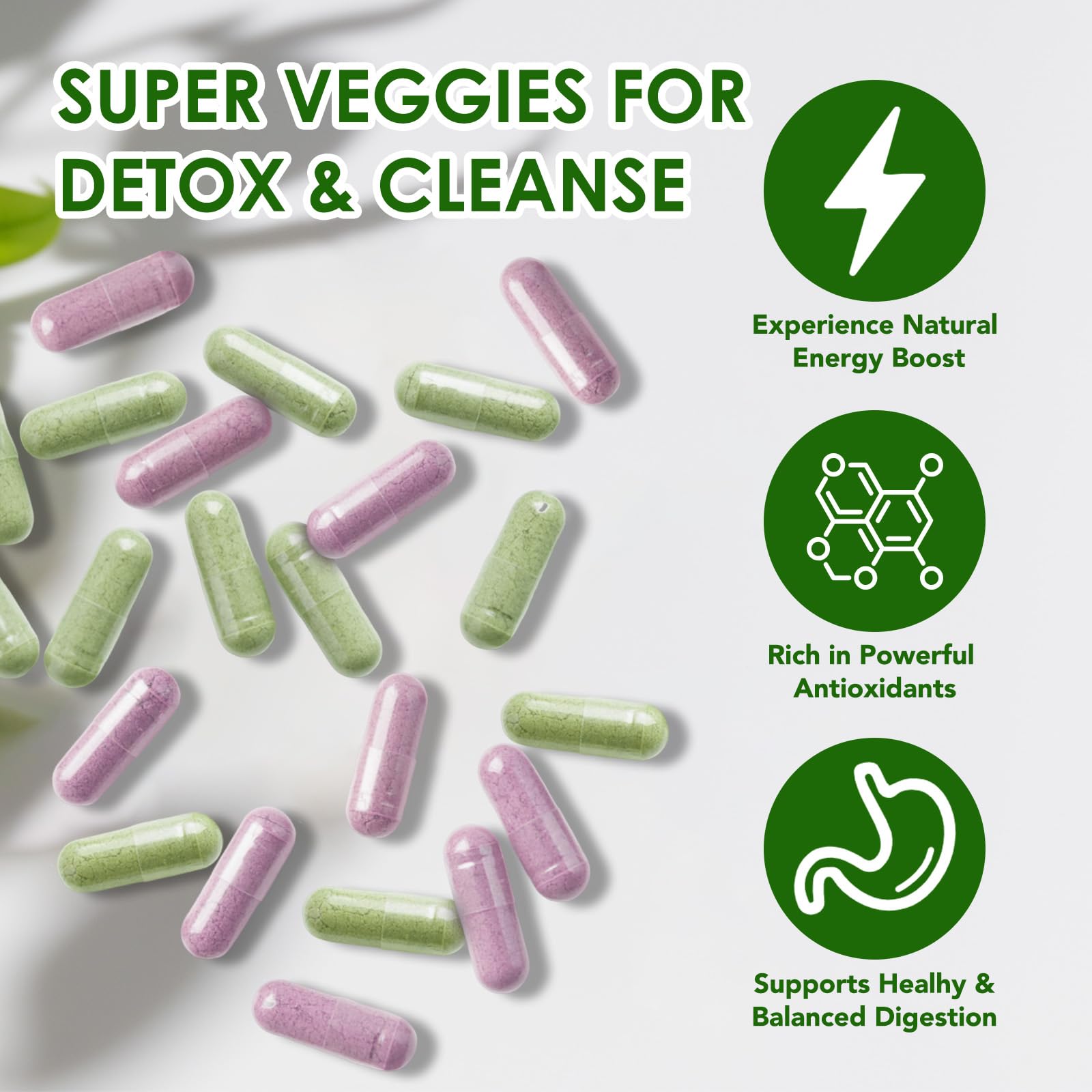 Fruits & Veggies Supplements - 2 Bottles 180 Total Vegetarian Capsules | BalanceNatural Vitamins Supplement Dietary Nutritional Balance,Lngredients Blended Vitamin & Mineral Whole Food Supplement - TrustMedUSA