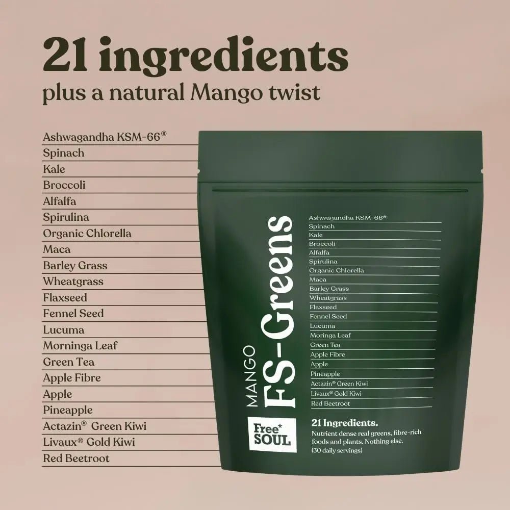 FS-Greens | 21 Advanced Greens, Superfoods, and Adaptogens Including KSM-66 - TrustMedUSA