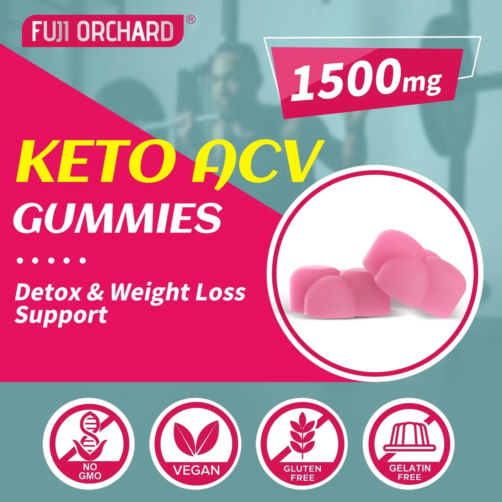 FUJI ORCHARD Keto Acv Gummies, 1500mg Keto Acv Gummies Advanced Weight Loss - TrustMedUSA