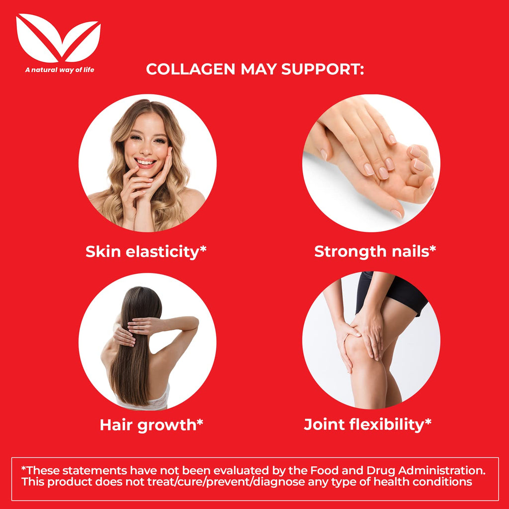 Full Life Hydrolyzed Collagen Supplements - Bovine Collagen Pills for Women and Men - Kosher Collagen Capsules, Gluten-Free - 90 Veggie Capsules 2,500mg - Maple Wellness Supplements