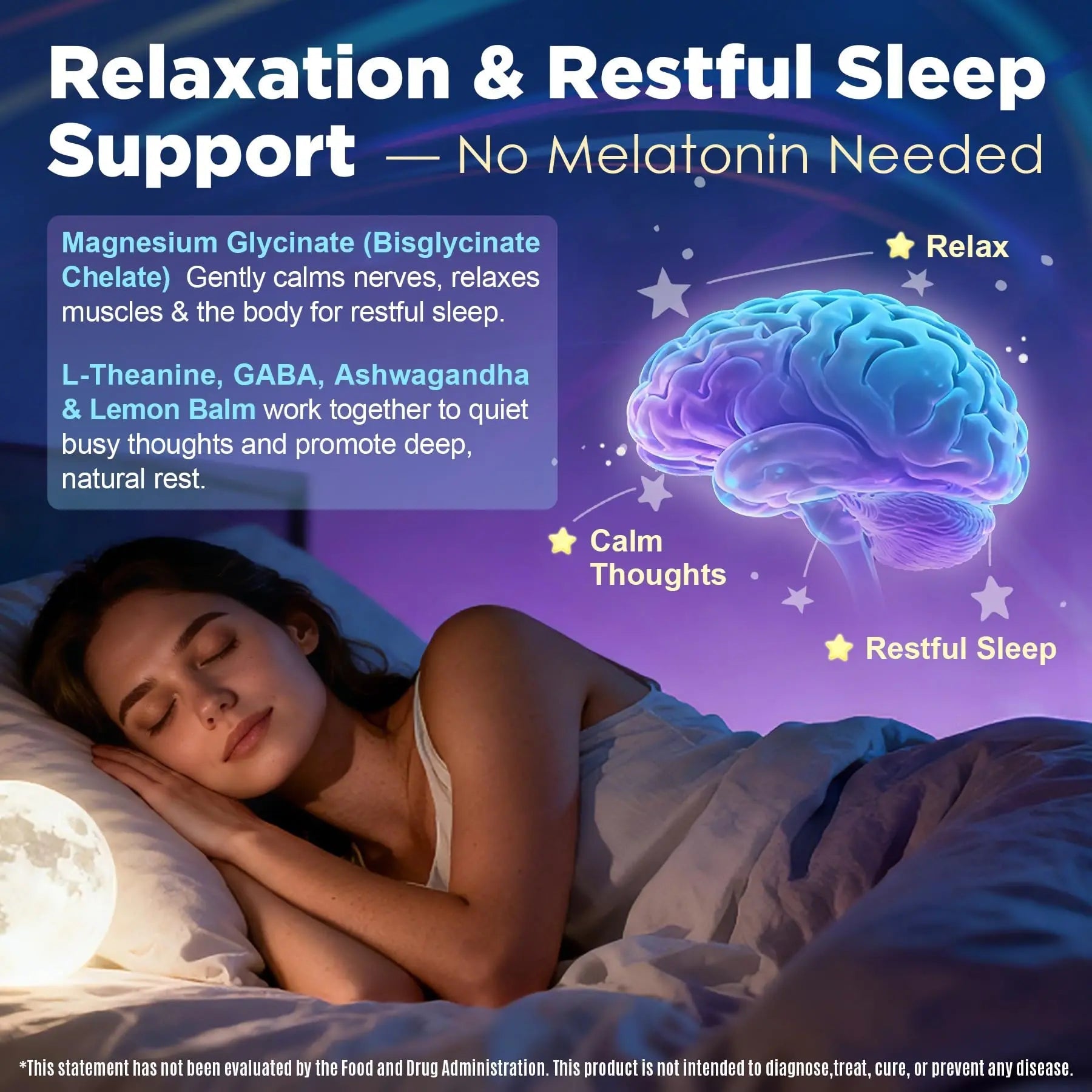 Full Spectrum Magnesium Glycinate Complex 21 in 1 Gummies for Deep Calm Sleep, 12 Forms Magnesium Citrate Malate Taurate Orotate for Women Men + Probiotics w/Ashwagandha, L-Theanine, GABA, 120Cts - TrustMedUSA