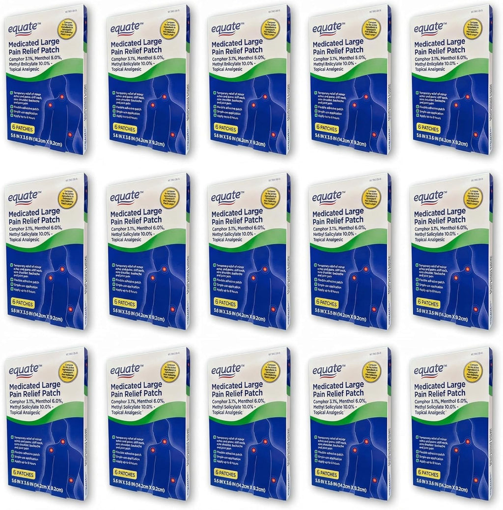 FUSION SHOP STORE Smart choices, meaningful life! Topical Patch with Menthol, Camphor, Methyl salycilate, 6 Count (Pack of 15) - TrustMedUSA