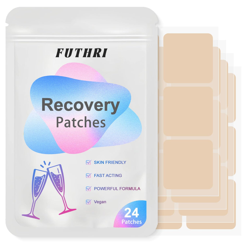 FUTHRI Recovery Patch 24 Pack: Wake Up Refreshed with Natural Ingredients - Waterproof & Skin-Friendly - Pre-Drink Patch for Festivals & Nights Out - TrustMedUSA
