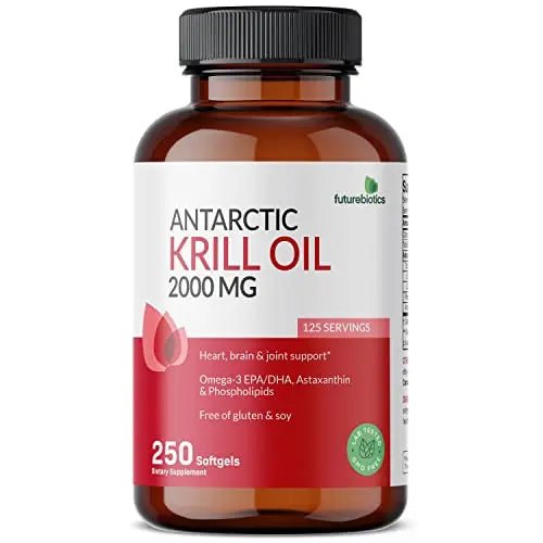 Futurebiotics Antarctic Krill Oil 2000mg with Astaxanthin, Omega-3s EPA, DHA and Phospho - TrustMedUSA