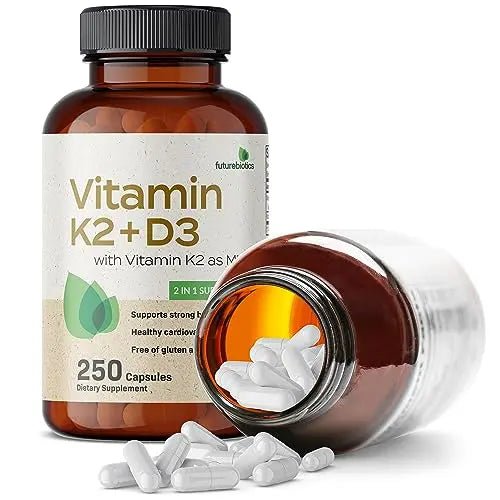 Futurebiotics Vitamin K2 (MK7) with D3 Supplement - Non-GMO Formula - 5000 IU Vitamin - TrustMedUSA