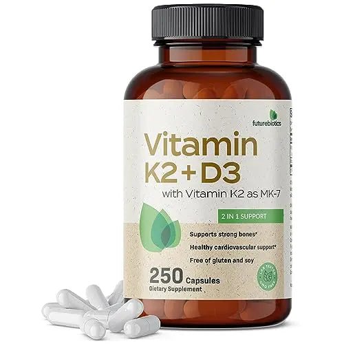 Futurebiotics Vitamin K2 (MK7) with D3 Supplement - Non-GMO Formula - 5000 IU Vitamin - TrustMedUSA