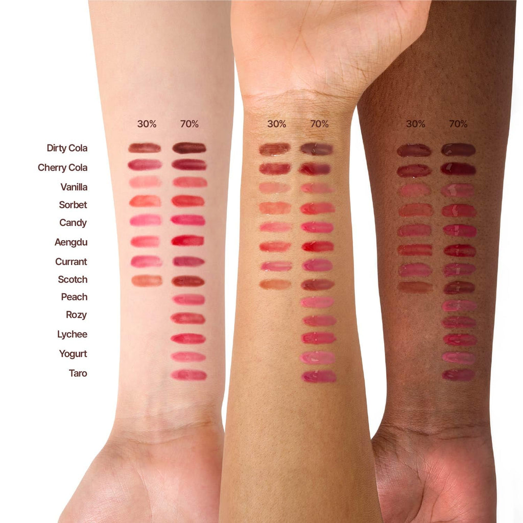 fwee 3D Voluming Gloss 70% (Rich) | Lychee 70% | High Shine, Non-Sticky Lip Gloss for Makeup | Long-Lasting, Moisturizing Gel Formula | 30%, 70% Pigment Options | 5.3g - TrustMedUSA