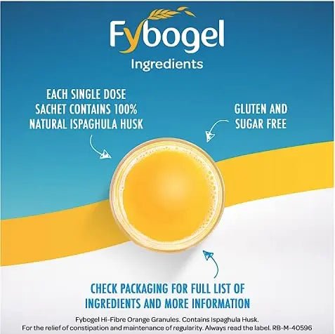 Fybogel Orange - 30 Sachets x 2 Packs - TrustMedUSA