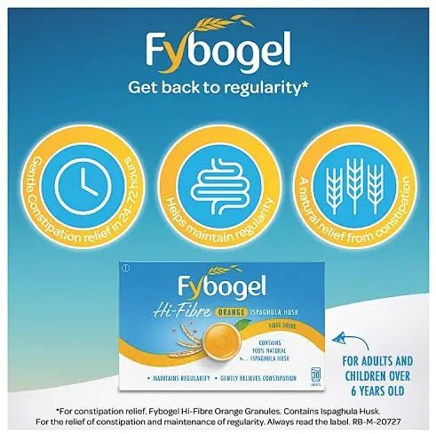 Fybogel Orange - 30 Sachets x 2 Packs - TrustMedUSA