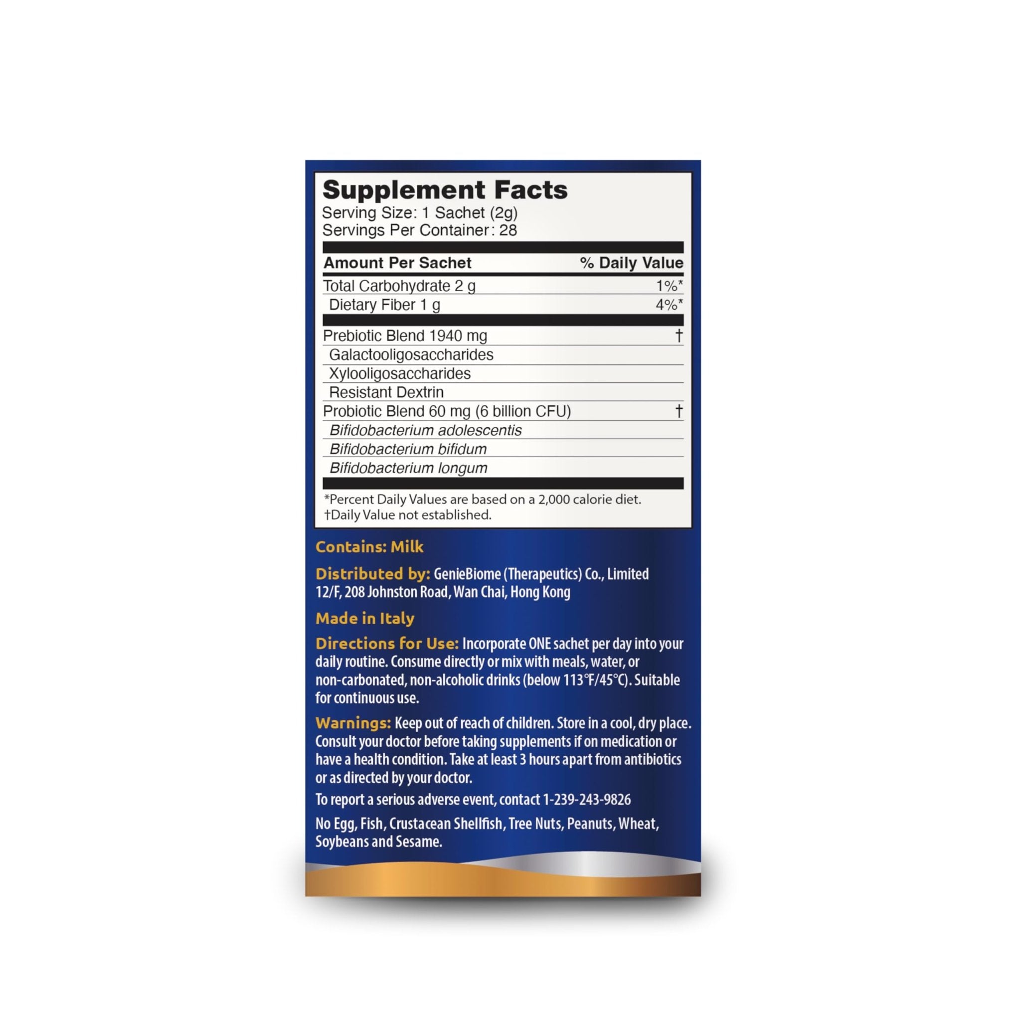 G-NiiB Immunity Elite (SIM01 Synbiotic Formula) - Potent Live probiotics and Added prebiotics to Support Immunity, Regularity, Sleep, Mood, and Skin - 5X More Effective in Reaching the Gut Alive - TrustMedUSA