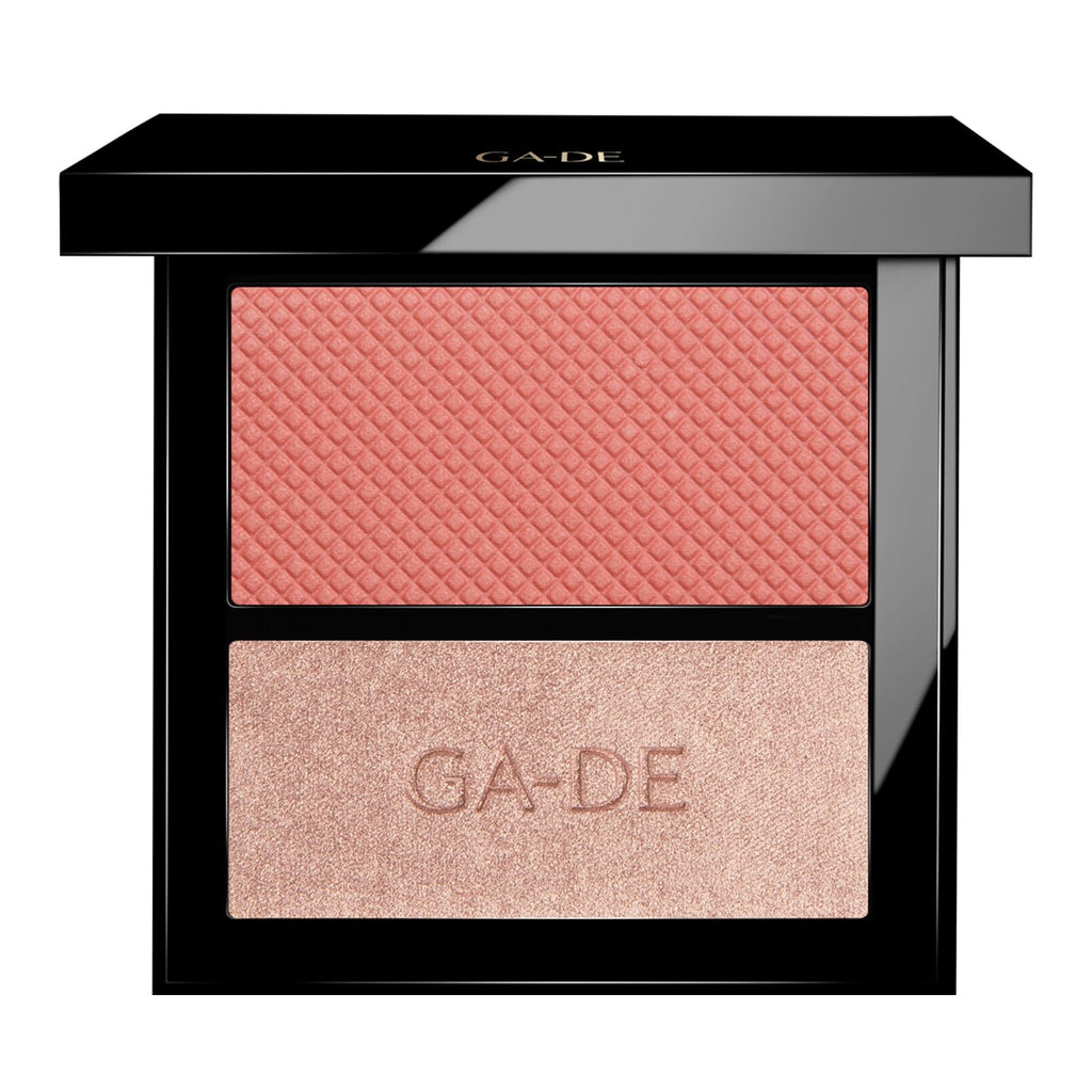 GA-DE Velveteen Blush and Shimmer Duet, 50 - Formulated with Micronized Pearls and Pigments for Sculpting Face and Décolleté - Paraben-Free - 0.26 oz - TrustMedUSA