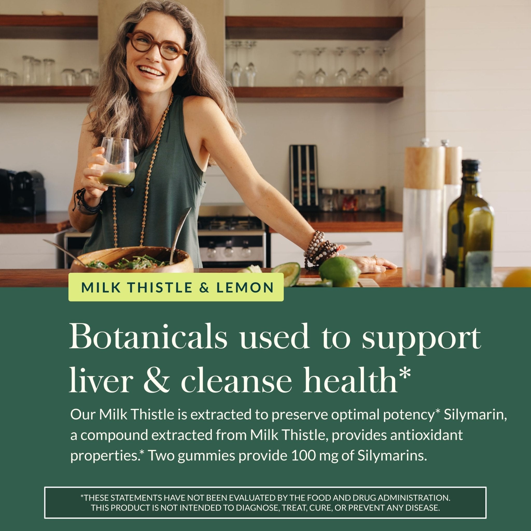 Gaia Herbs Milk Thistle Gummies - Herbal Supplement with Antioxidant Properties for Liver Health & Liver Detox - Lemon Flavored - 60 Vegan Gummies - TrustMedUSA