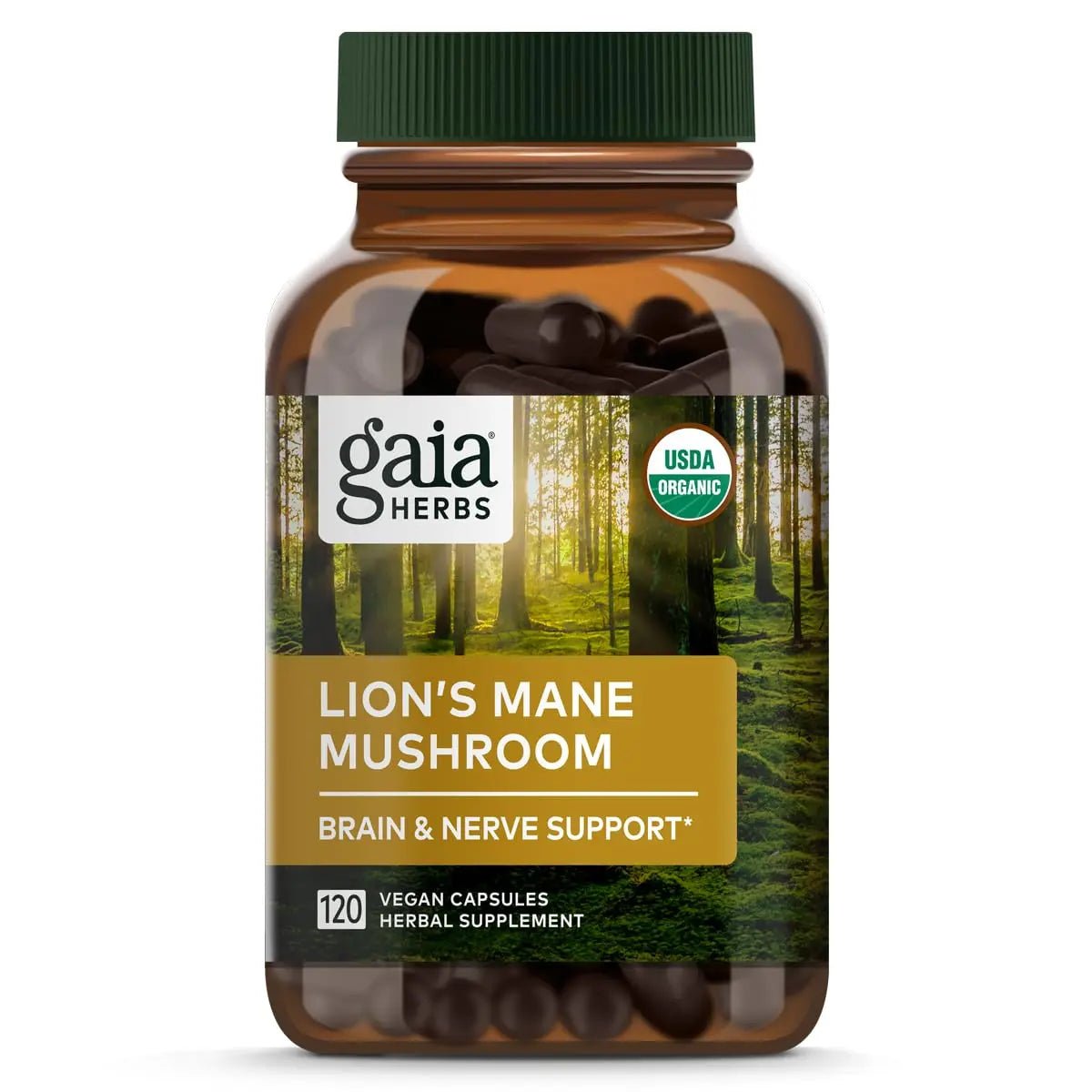 Gaia Herbs Organic Lion’s Mane Mushroom - Brain and Nerve Support Supplement - TrustMedUSA