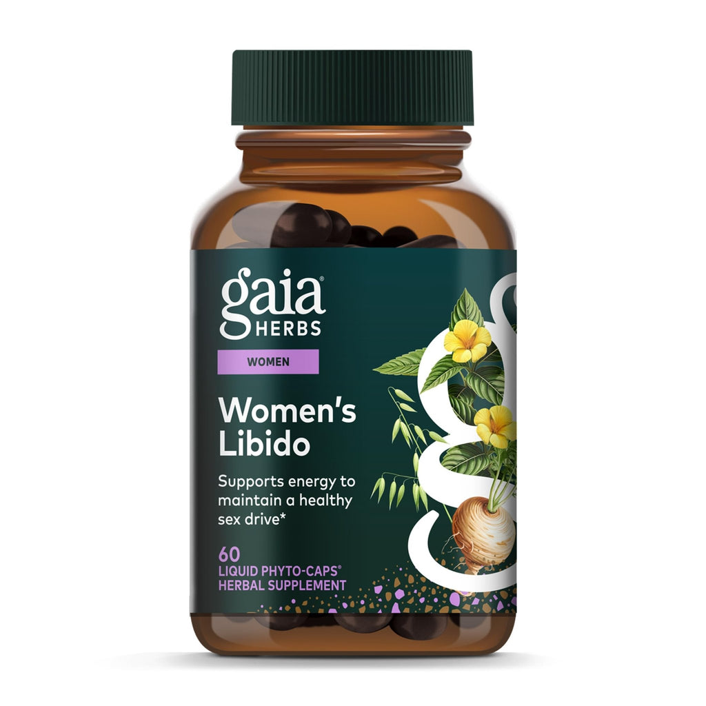 Gaia Herbs Womens Libido - Supports Energy to Maintain Healthy Libido* - with Tribulus & Horny Goat Weed - 60 Vegan Liquid Phyto-Caps (60 Servings) - TrustMedUSA