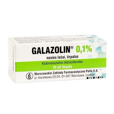 Galazolin 0.1% nasal drops, 10 ml - TrustMedUSA