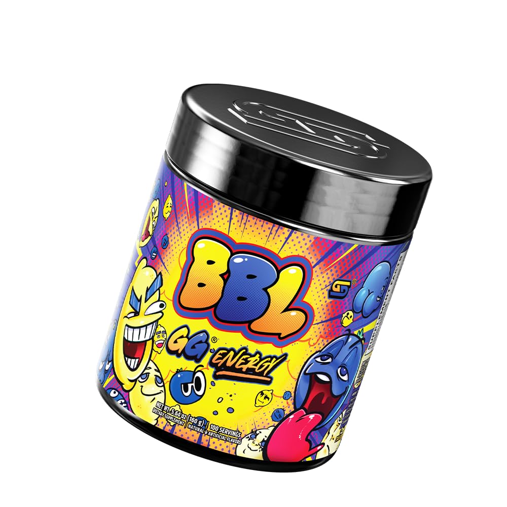 Gamer Supps GG Energy - BBL by Clooless (100 Servings) - Keto Friendly Gaming Energy and Nootropic Blend, Sugar Free + Organic Caffeine + Vitamins + Immune Support, Powder Drink - TrustMedUSA