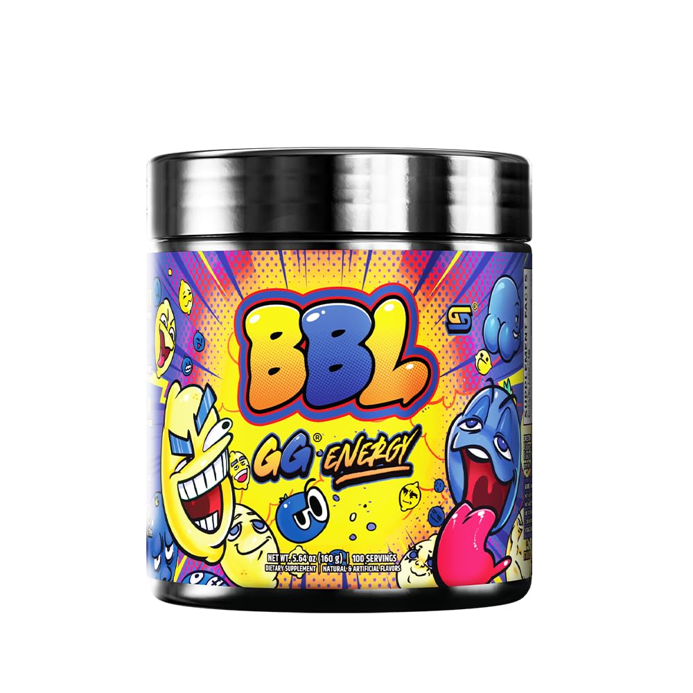 Gamer Supps GG Energy - BBL by Clooless (100 Servings) - Keto Friendly Gaming Energy and Nootropic Blend, Sugar Free + Organic Caffeine + Vitamins + Immune Support, Powder Drink - TrustMedUSA