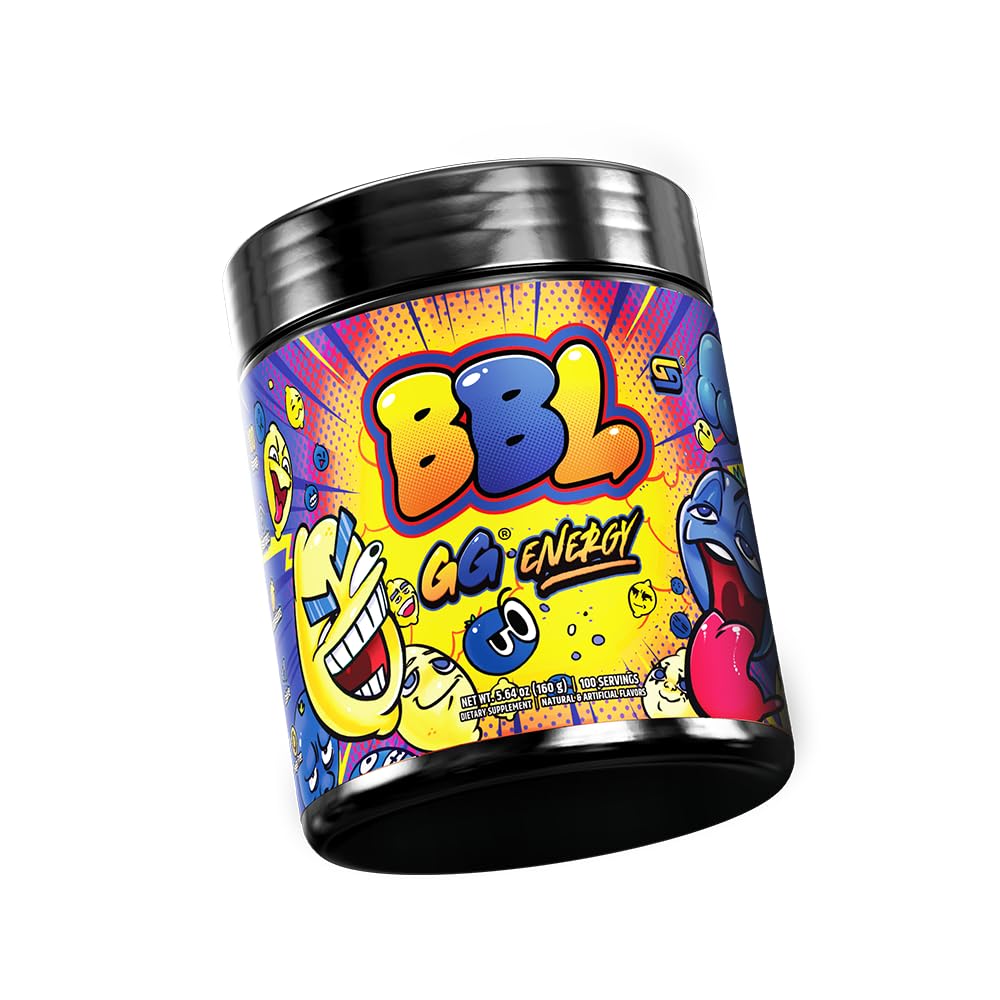 Gamer Supps GG Energy - BBL by Clooless (100 Servings) - Keto Friendly Gaming Energy and Nootropic Blend, Sugar Free + Organic Caffeine + Vitamins + Immune Support, Powder Drink - TrustMedUSA