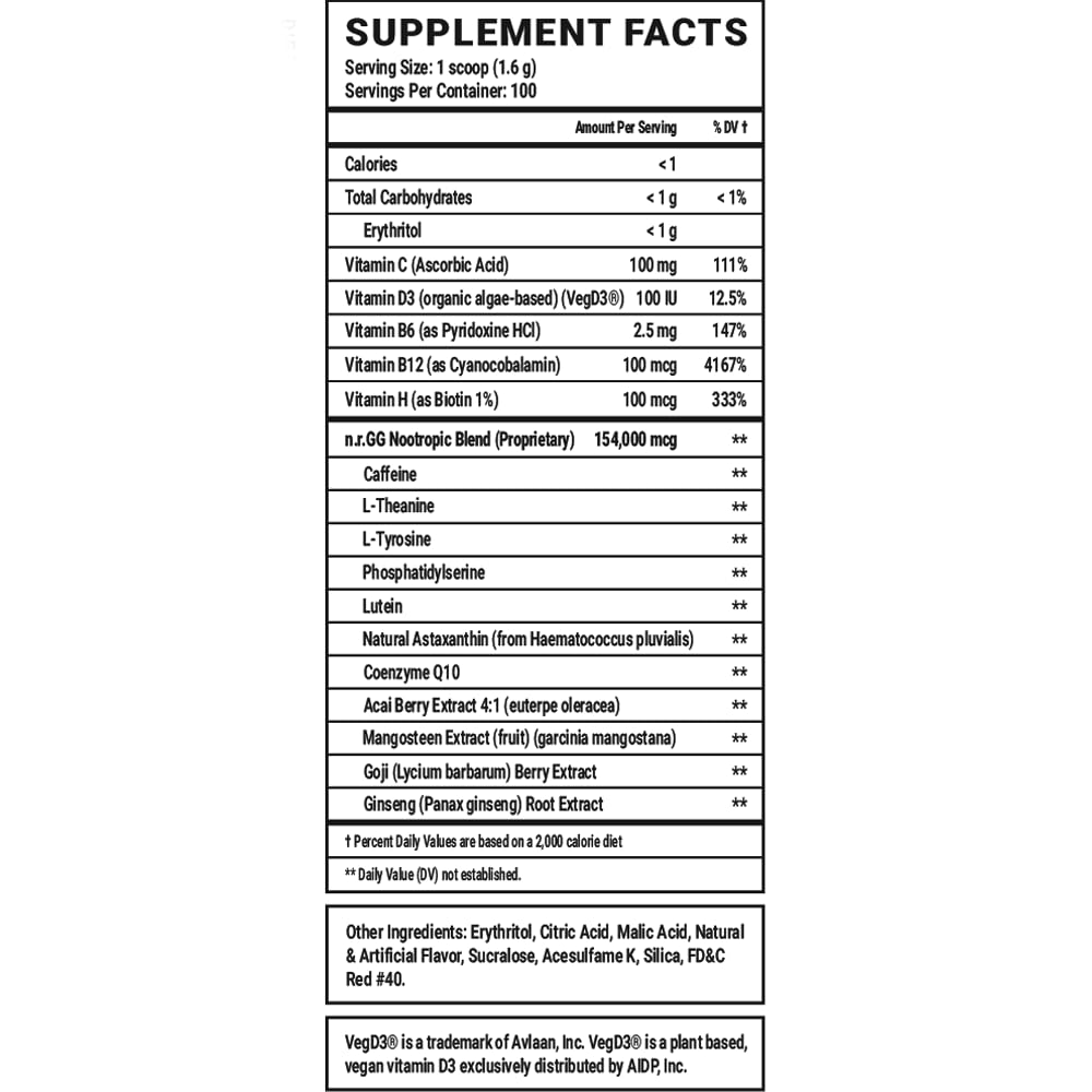 Gamer Supps GG Energy - Good by SMii7Y (100 Servings) - Keto Friendly Gaming Energy and Nootropic Blend, Sugar Free + Organic Caffeine + Vitamins + Immune Support, Powder Drink - TrustMedUSA
