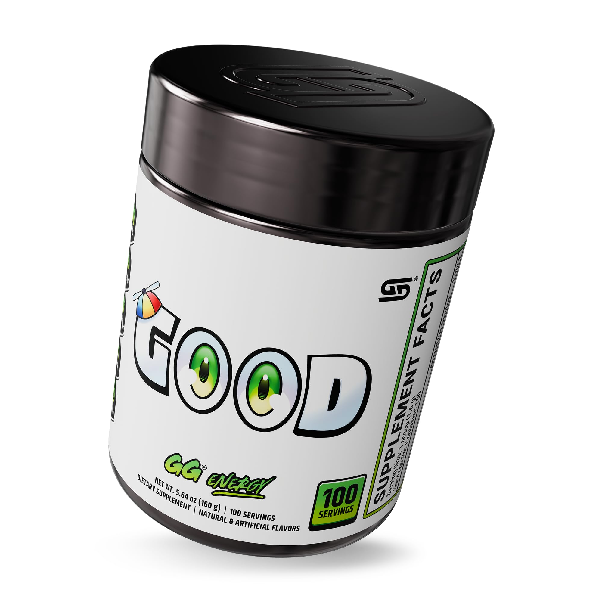 Gamer Supps GG Energy - Good by SMii7Y (100 Servings) - Keto Friendly Gaming Energy and Nootropic Blend, Sugar Free + Organic Caffeine + Vitamins + Immune Support, Powder Drink - TrustMedUSA