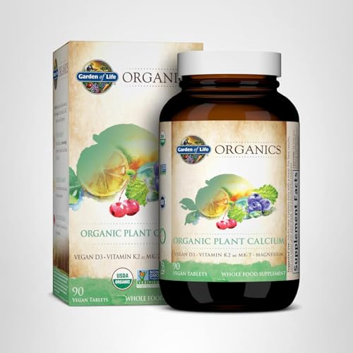 Garden of Life Calcium Supplement with Magnesium & Organic Vitamin D3 K2, Made from Whole Foods, Gluten-Free, 90 Count - TrustMedUSA