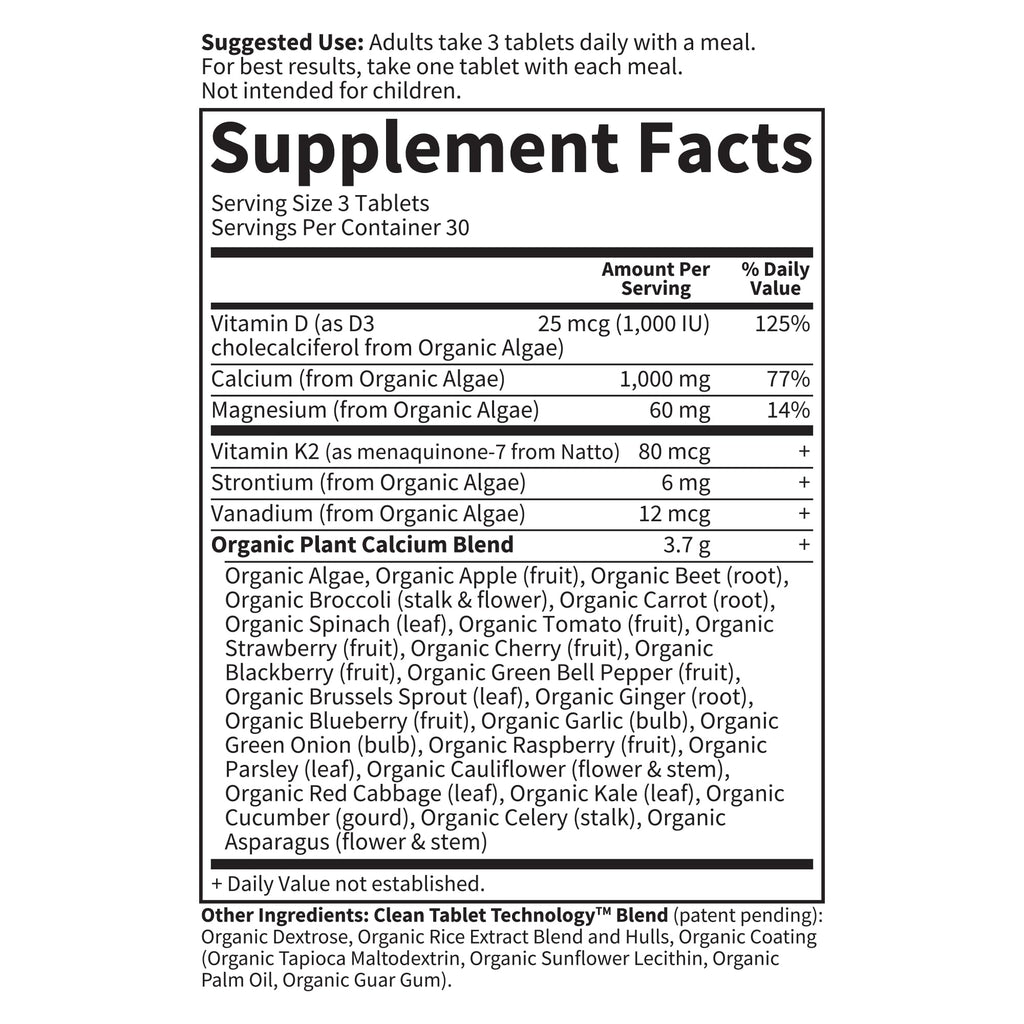Garden of Life Calcium Supplement with Magnesium & Organic Vitamin D3 K2, Made from Whole Foods, Gluten-Free, 90 Count - TrustMedUSA