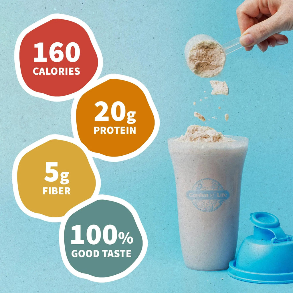 Garden of Life Creamy Vanilla Cookie Protein Powder + Oatmilk 20g Organic Vegan Plant - TrustMedUSA