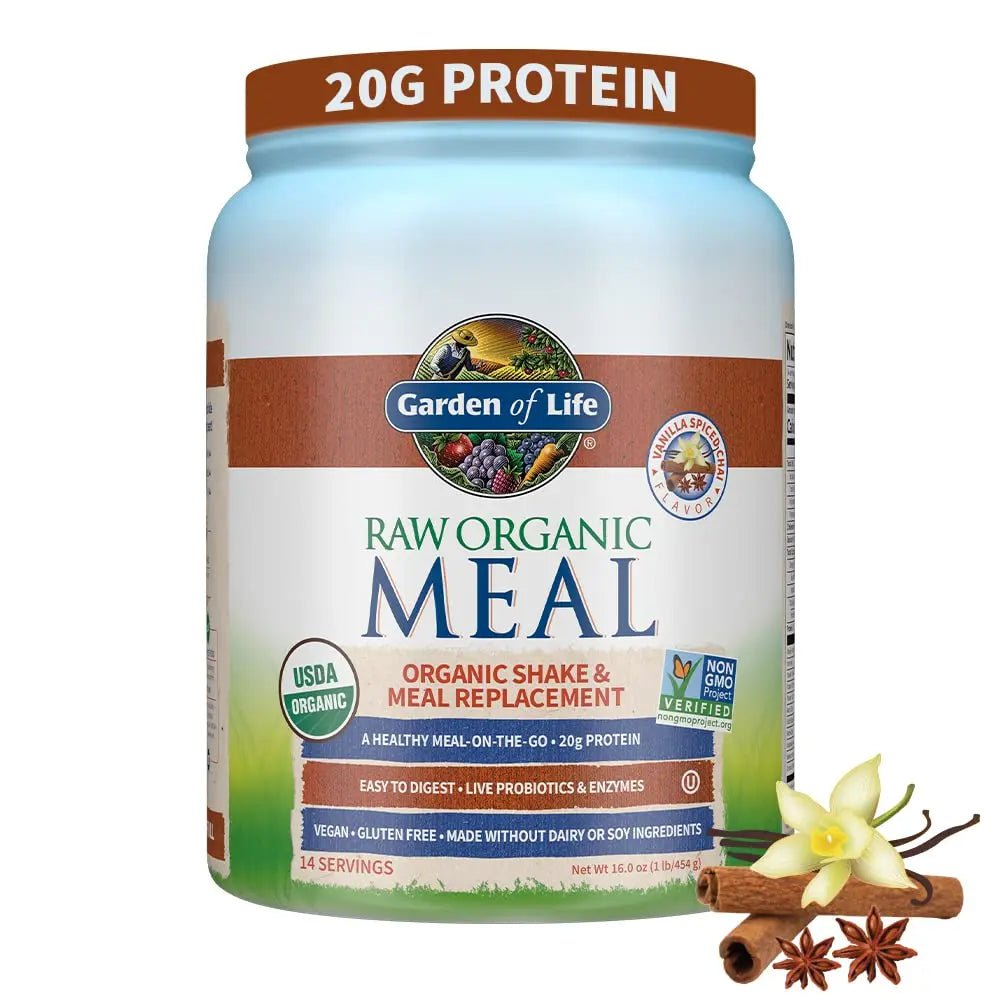 Garden of Life Meal Replacement Vanilla Chai Powder, 14 Servings - TrustMedUSA