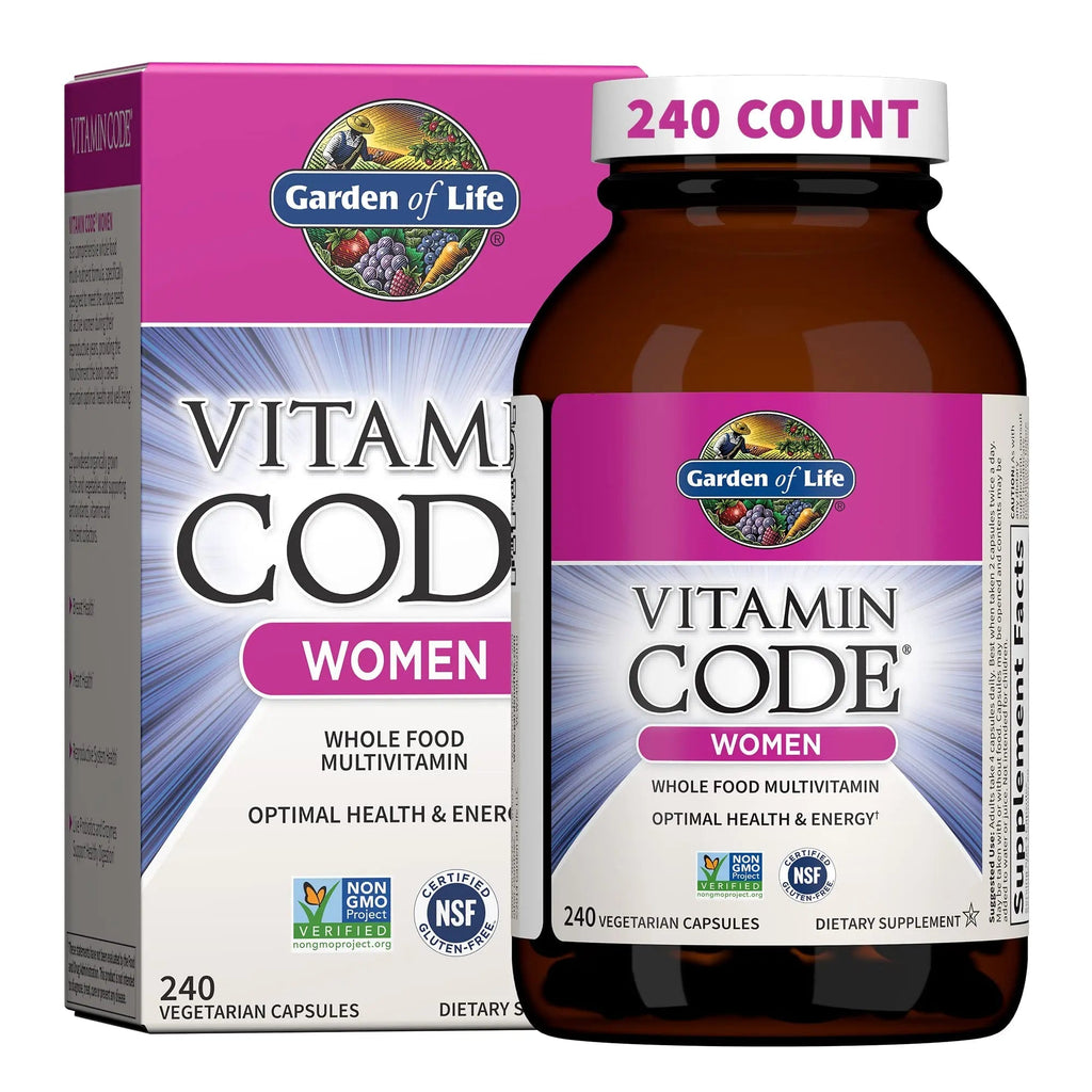 Garden of Life Multivitamin for Women, Vitamin Code Women's Multi - Whole Food Womens Multi Vitamins, Iron, Folate not Folic Acid, Vitamin A and Probiotics - TrustMedUSA