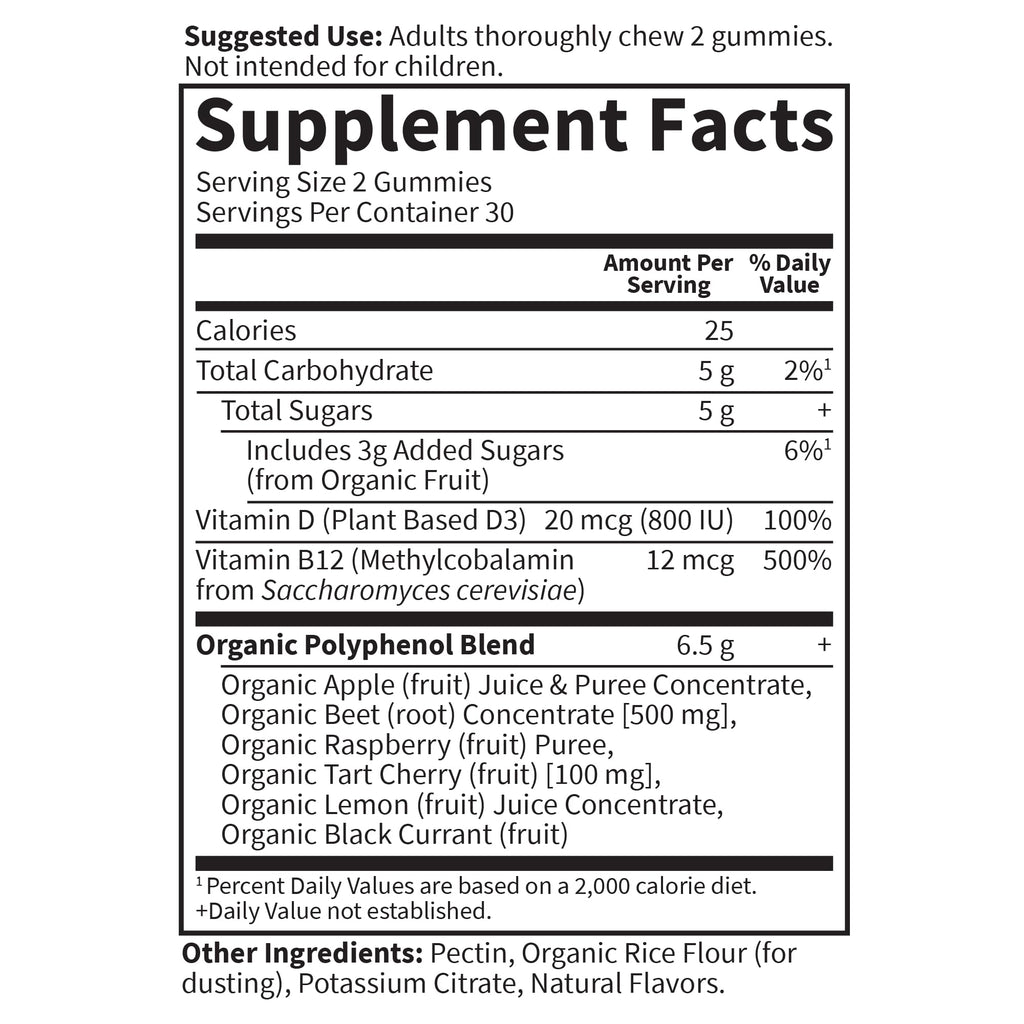 Garden of Life Organic Beet Root Gummies Made from Pectin with Antioxidants, Vitamin C, Vitamin D & B12 for Heart Health & Energy – BEETS Gummies – Vegan, Gluten Free, Non GMO, Raspberry, 30 Servings - TrustMedUSA