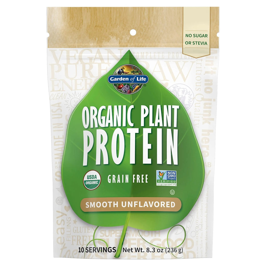 Garden of Life Organic Plant Based Protein Powder - Smooth Unflavored - Vegan - TrustMedUSA