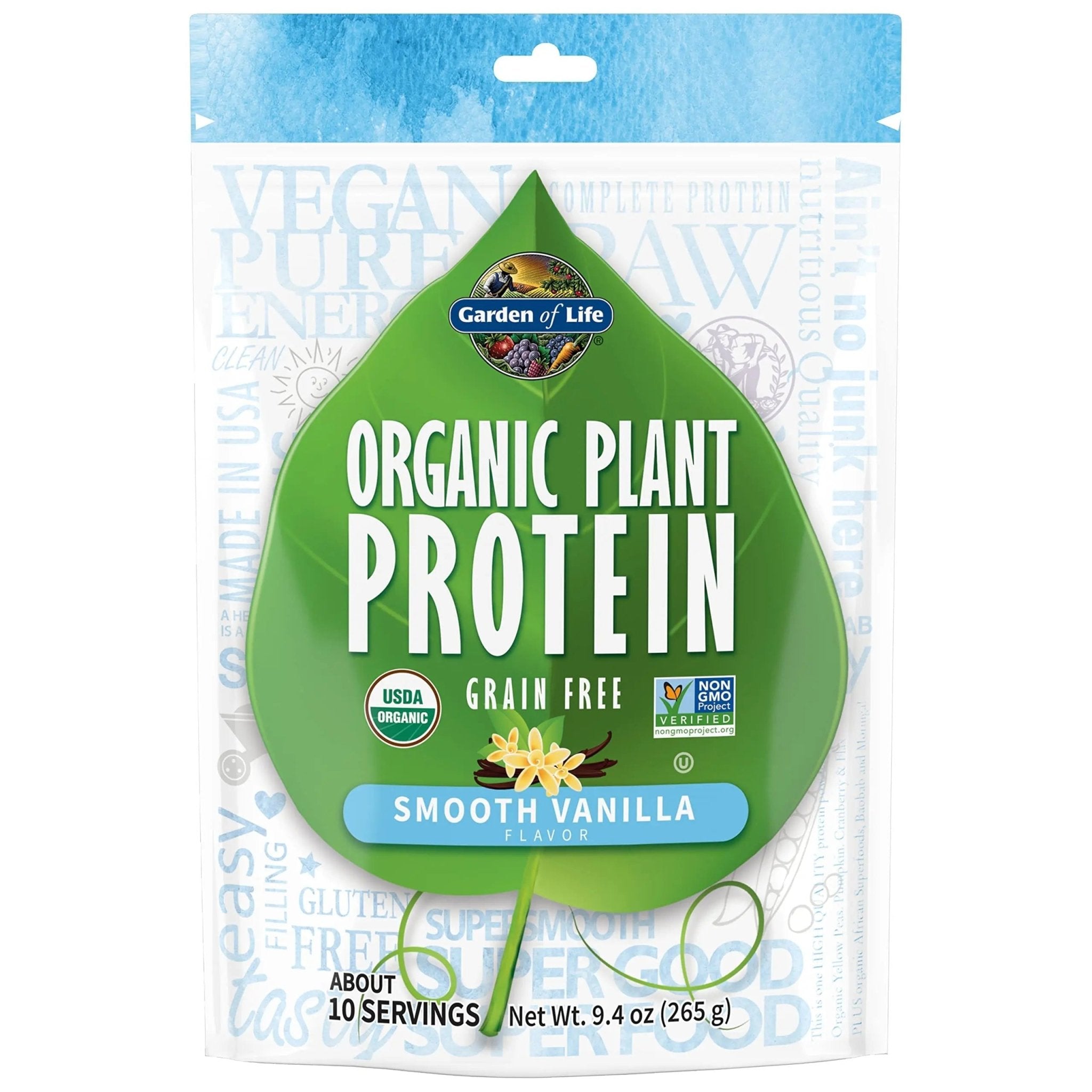 Garden of Life Organic Plant Based Protein Powder - Smooth Vanilla, Vegan, Grain Free - TrustMedUSA