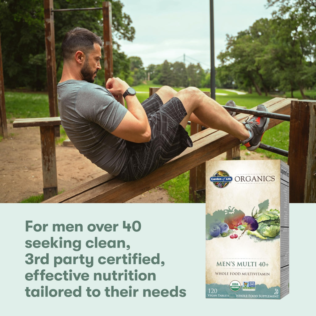 Garden of Life Organics Men's 40+ Multivitamin with Prostate Support, B12 & Vitamins – Vegan Daily Whole Food Multivitamin - TrustMedUSA