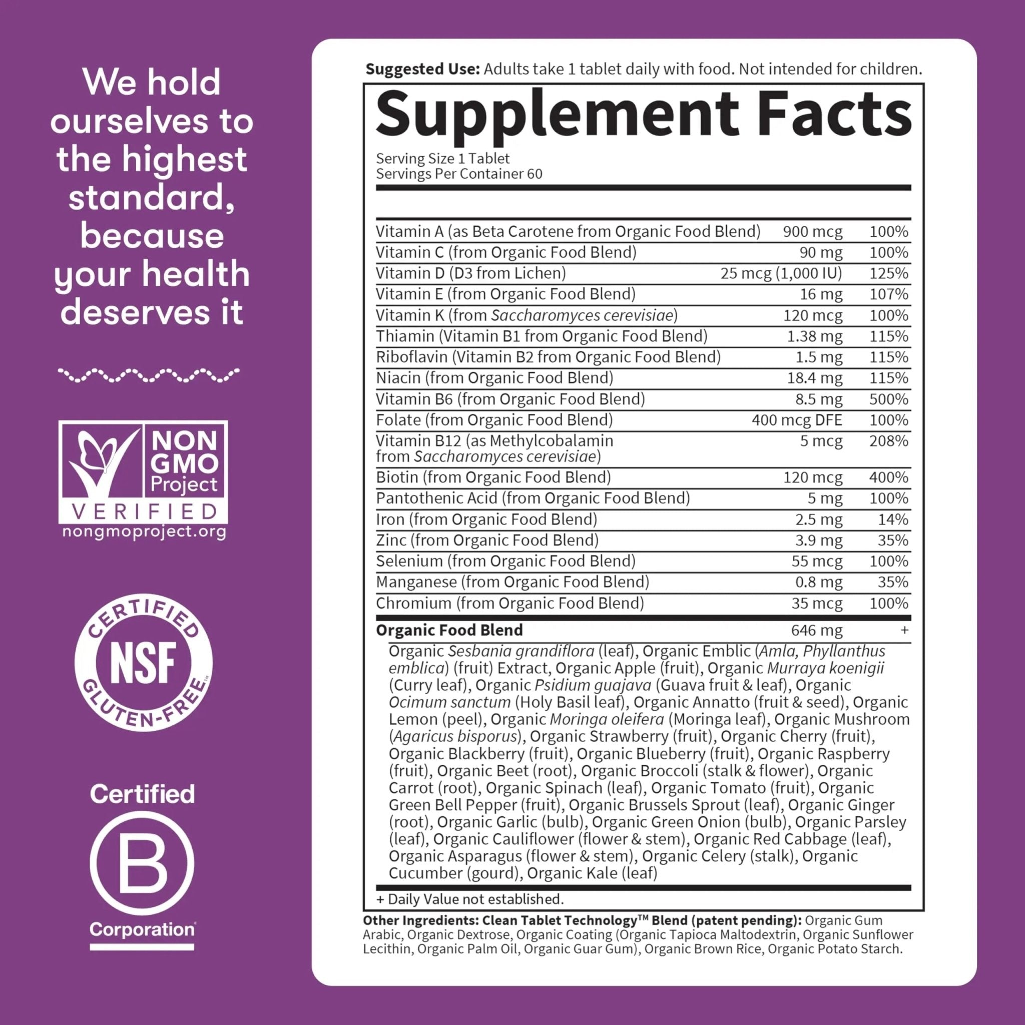 Garden of Life Organics Multivitamin for Women - Women's Once Daily Multi - Whole Food Multi with Iron, Biotin, Vegan Organic Womens Multivitamin - TrustMedUSA