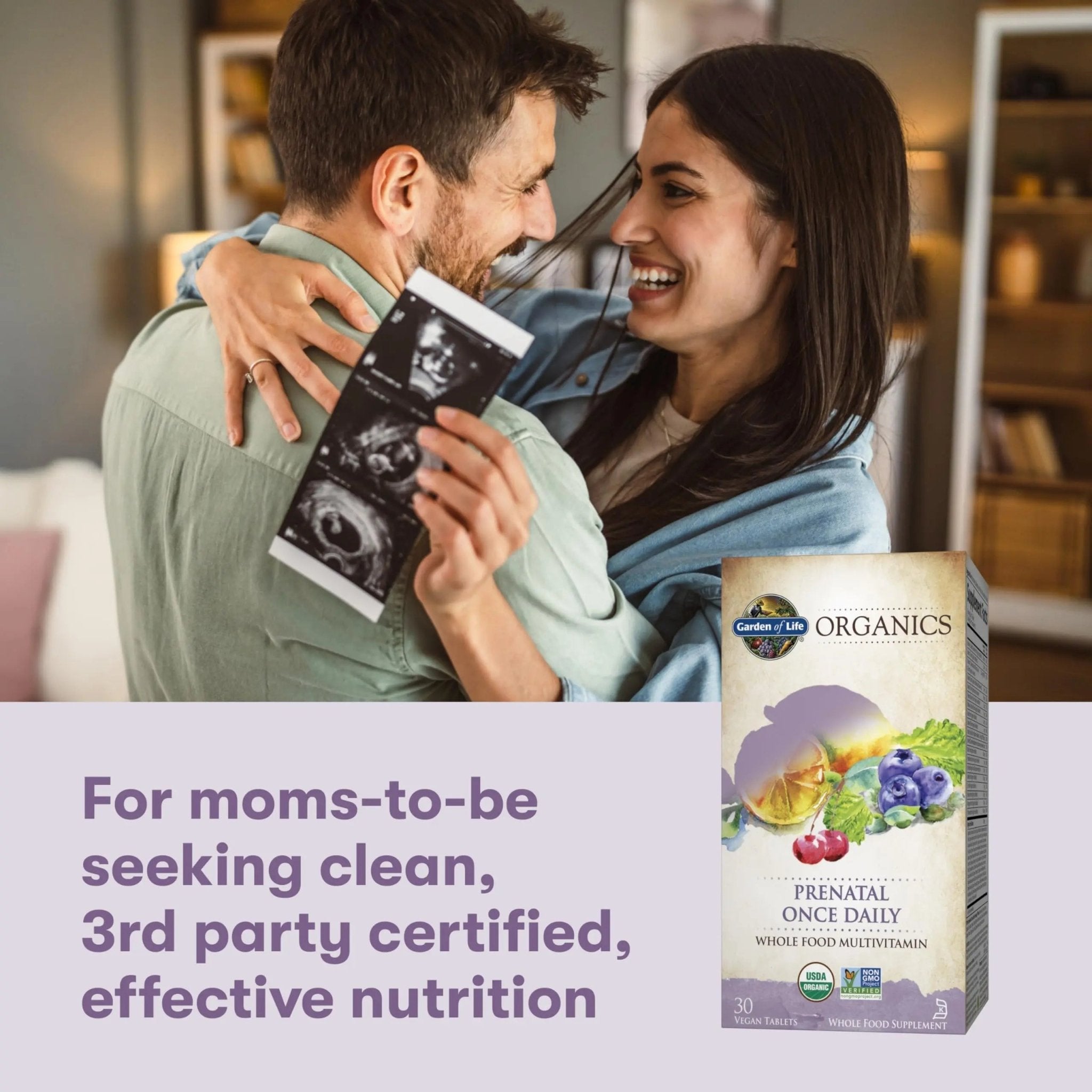 Garden of Life Organics Prenatal Vitamin: Folate for Energy & Healthy Fetal Development, Non-constipating Iron, Vitamin C, B6, B12, D3 – Organic, Non-GMO, Gluten-Free, Vegan, 30 Day Supply - TrustMedUSA