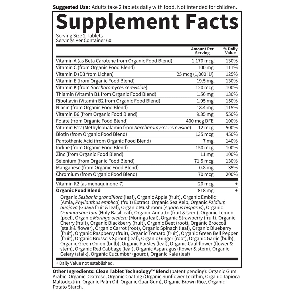 Garden of Life Organics Whole Food Multivitamin for Men, 120 Tablets, Vegan Mens Vitamins and Minerals for Health and Well-Being, Certified Organic Vegan Multi - TrustMedUSA
