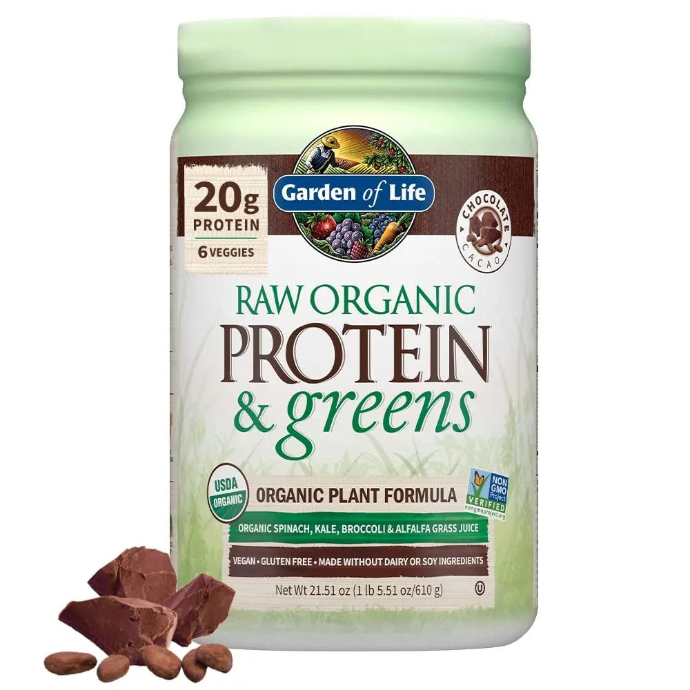 Garden Of Life, Powder Protein Greens Chocolate Organic, 22 Ounce - TrustMedUSA