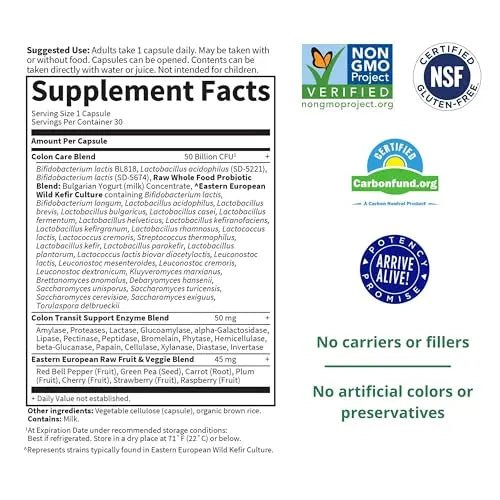 Garden of Life Probiotics for Women and Men - Raw Probiotics Colon Care 50 Billion - TrustMedUSA